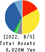 Vega corporation Co.,Ltd. Balance Sheet 2022年3月期