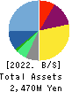 Eltes Co.,Ltd. Balance Sheet 2022年2月期