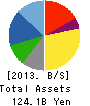 TACHI-S CO.,LTD. Balance Sheet 2013年Mar期 TACHI-S CO.,LTD. Balance Sheet 2013年3月期