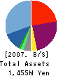 IBE Holdings,Inc. Balance Sheet 2007年3月期