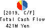TOYO ELECTRIC CORPORATION Cash Flow Statement 2019年Mar期 TOYO ELECTRIC CORPORATION Cash Flow Statement 2019年3月期