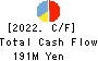 Chuo Seisakusho, Ltd. Cash Flow Statement 2022年3月期