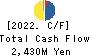 NIHON SHOKUHIN KAKO CO.,LTD. Cash Flow Statement 2022年3月期