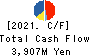 TSUBURAYA FIELDS HOLDINGS INC. Cash Flow Statement 2021年Mar期 TSUBURAYA FIELDS HOLDINGS INC. Cash Flow Statement 2021年3月期
