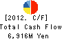 YONEKYU CORPORATION Cash Flow Statement 2012年2月期