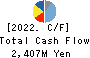 ATSUGI CO.,LTD. Cash Flow Statement 2022年3月期