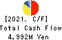 KOATSU GAS KOGYO CO., LTD. Cash Flow Statement 2021年3月期