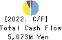 TOMOE CORPORATION Cash Flow Statement 2022年Mar期 TOMOE CORPORATION Cash Flow Statement 2022年3月期