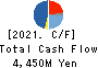 FDK CORPORATION Cash Flow Statement 2021年3月期