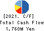 TOKYO THEATRES COMPANY,INCORPORATED Cash Flow Statement 2021年3月期