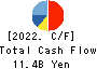 NISSAN TOKYO SALES HOLDINGS CO., LTD. Cash Flow Statement 2022年3月期