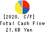 RYOBI LIMITED Cash Flow Statement 2020年12月期