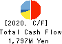 NAKAYO, INC. Cash Flow Statement 2020年3月期