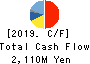 Teikoku Tsushin Kogyo Co.,Ltd. Cash Flow Statement 2019年3月期