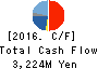 Kawasumi Laboratories, Incorporated Cash Flow Statement 2016年3月期