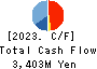 MORIYA CORPORATION Cash Flow Statement 2023年3月期