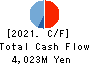 HOKURIKU ELECTRICAL CONSTRUCTION CO.,LTD Cash Flow Statement 2021年3月期