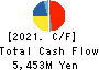 TOWA CORPORATION Cash Flow Statement 2021年3月期
