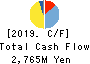 KOEI CHEMICAL COMPANY,LIMITED Cash Flow Statement 2019年3月期