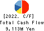 GECOSS CORPORATION Cash Flow Statement 2022年3月期