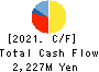 Tokyo Kaikan Co.,Ltd. Cash Flow Statement 2021年3月期