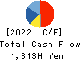 Yuki Gosei Kogyo Co.,Ltd. Cash Flow Statement 2022年3月期