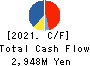 Yoshicon Co.,Ltd. Cash Flow Statement 2021年3月期