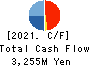EBARA JITSUGYO CO.,LTD. Cash Flow Statement 2021年12月期