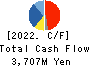 SHIBAURA ELECTRONICS CO.,LTD. Cash Flow Statement 2022年3月期