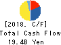 TRUSCO NAKAYAMA CORPORATION Cash Flow Statement 2018年12月期