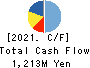 WA,Inc. Cash Flow Statement 2021年1月期