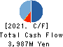 JAPAN CASH MACHINE CO.,LTD. Cash Flow Statement 2021年3月期