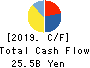 TRUSCO NAKAYAMA CORPORATION Cash Flow Statement 2019年12月期