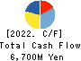 FDK CORPORATION Cash Flow Statement 2022年3月期