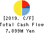 TAKEEI CORPORATION Cash Flow Statement 2019年3月期