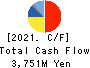 YASUNAGA CORPORATION Cash Flow Statement 2021年3月期