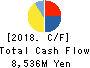 TAKEEI CORPORATION Cash Flow Statement 2018年3月期
