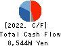 MANDOM CORPORATION Cash Flow Statement 2022年3月期