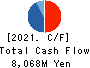 FJ NEXT HOLDINGS CO., LTD. Cash Flow Statement 2021年3月期
