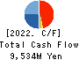 AS ONE CORPORATION Cash Flow Statement 2022年3月期
