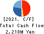 Japan System Techniques Co.,Ltd. Cash Flow Statement 2021年3月期
