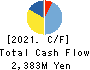Chubu Steel Plate Co.,Ltd. Cash Flow Statement 2021年3月期