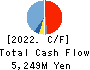 Mitsubishi Kakoki Kaisha, Ltd. Cash Flow Statement 2022年3月期