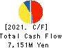 Fujibo Holdings,Inc. Cash Flow Statement 2021年Mar期 Fujibo Holdings,Inc. Cash Flow Statement 2021年3月期