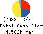 KOEI CHEMICAL COMPANY,LIMITED Cash Flow Statement 2022年3月期