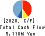 EBARA JITSUGYO CO.,LTD. Cash Flow Statement 2020年12月期