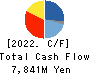 MIMAKI ENGINEERING CO.,LTD. Cash Flow Statement 2022年3月期