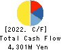 WDI Corporation Cash Flow Statement 2022年Mar期 WDI Corporation Cash Flow Statement 2022年3月期