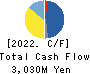 Nippon Denkai, Ltd. Cash Flow Statement 2022年3月期