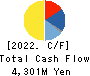 WDI Corporation Cash Flow Statement 2022年3月期